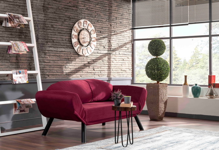 Atelier Del Sofa Genzo Sofá cama de 2 plazas Granate